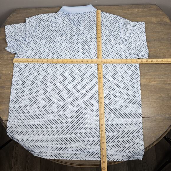 Bonobos Golf XL Standard Fit Blue Pattern Performance Polo Shirt Moisture Wick - Picture 7 of 7